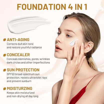 💖 Achieve Flawless Skin – 49% OFF – ✨Foundation 4 in 1 - Light Spectrum
