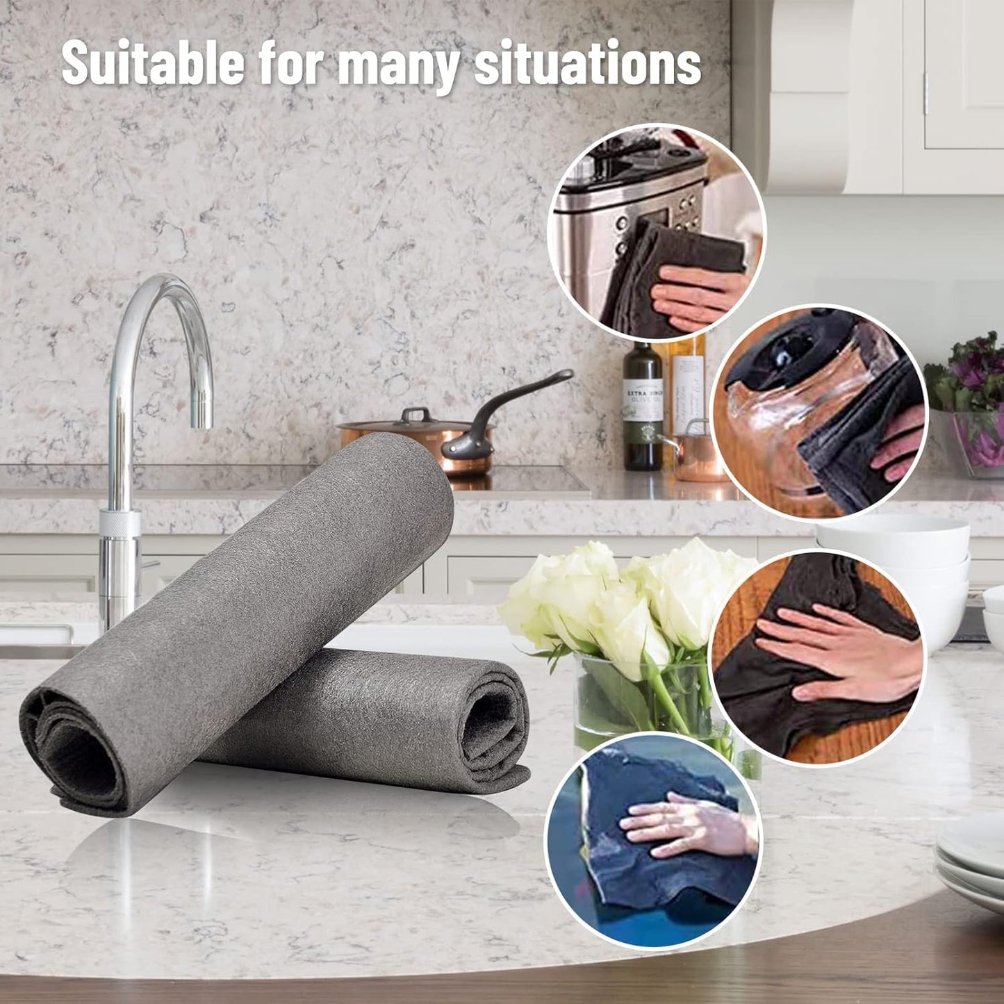 🔥Last Sale 49% OFF🔥10 Counts Magic Cleaning Cloth, Reuseable Thickened Streak Free Magic Cleaning Wipes