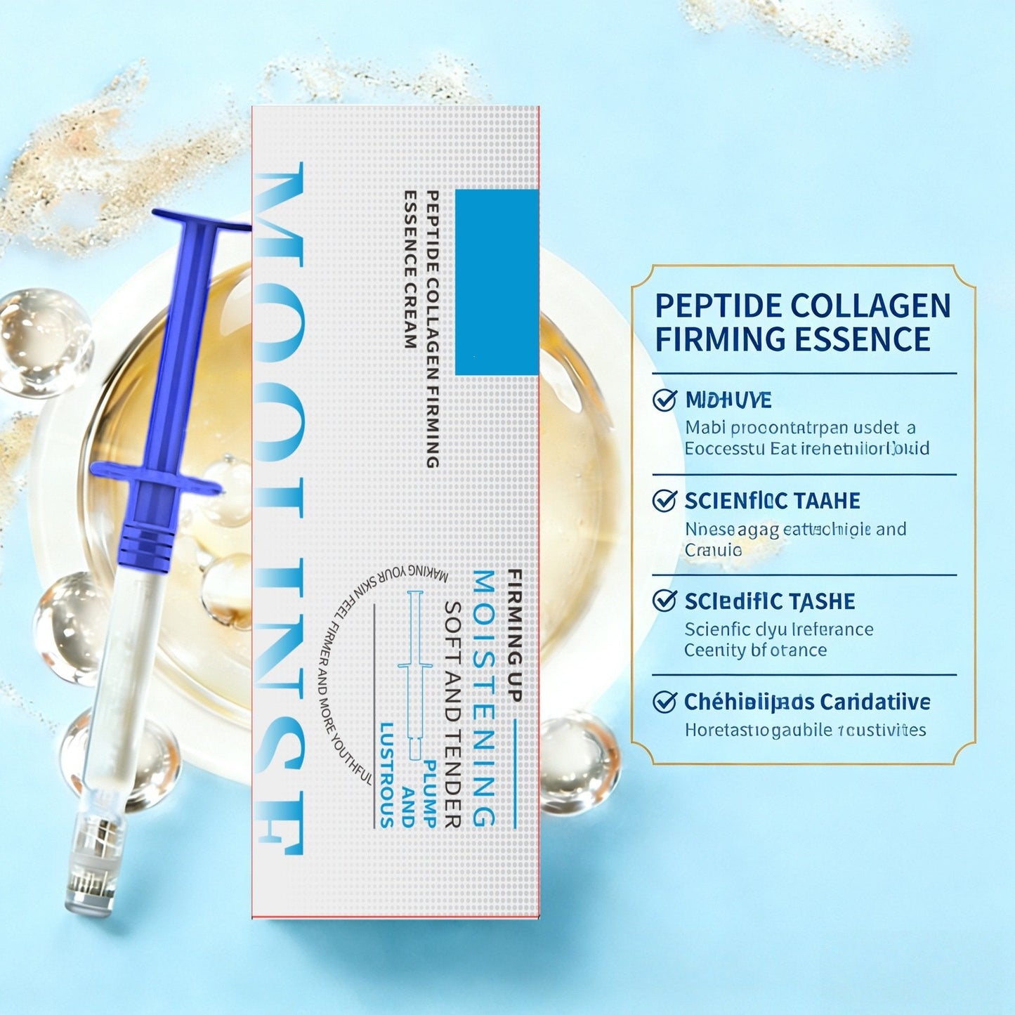 Polypeptide Collagen Elastic Essence Cream Moisturizing Hydrating Firming Low Irritating Serum