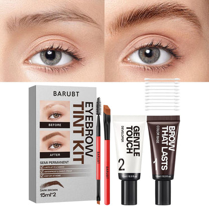 Eyebrow Tint Kit,Long-lasting Waterproof Sweat-proof Eyebrow Dye Paste Set