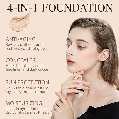 💖 Achieve Flawless Skin – 49% OFF – ✨Foundation 4 in 1 - Light Spectrum