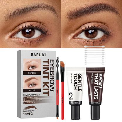 Eyebrow Tint Kit,Long-lasting Waterproof Sweat-proof Eyebrow Dye Paste Set