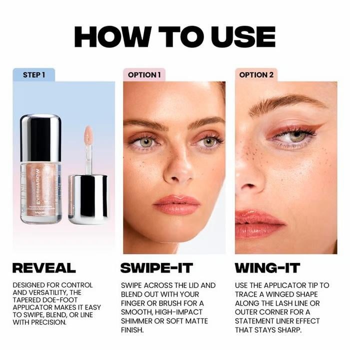 Long-lasting, crease-proof liquid eyeshadow